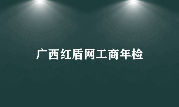 广西红盾网工商年检