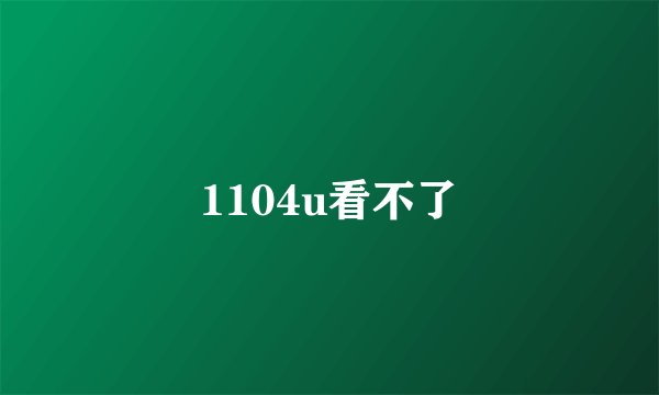 1104u看不了