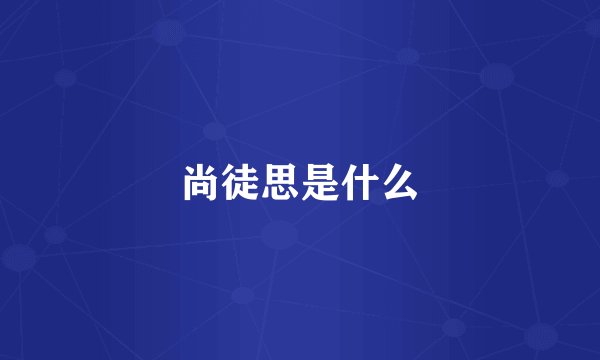 尚徒思是什么