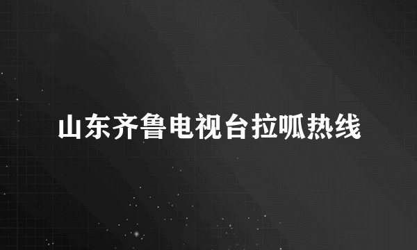 山东齐鲁电视台拉呱热线