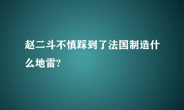 赵二斗不慎踩到了法国制造什么地雷?