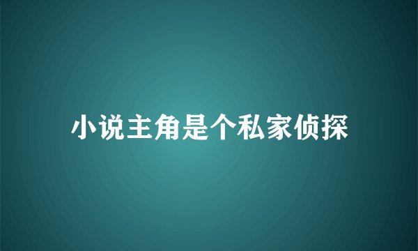 小说主角是个私家侦探