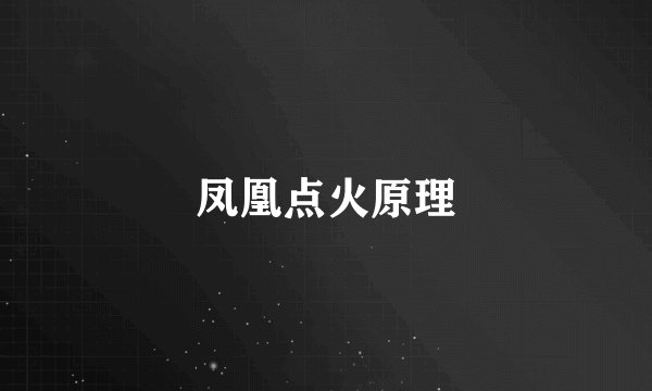 凤凰点火原理