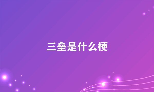 三垒是什么梗