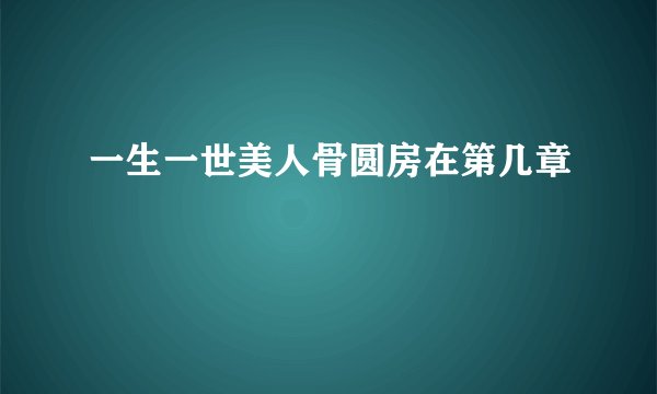 一生一世美人骨圆房在第几章