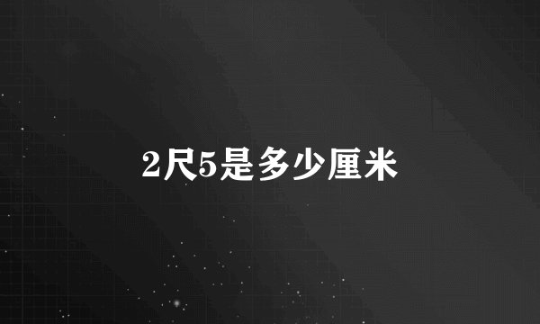 2尺5是多少厘米