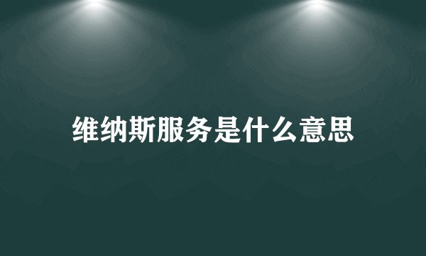 维纳斯服务是什么意思
