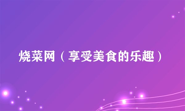 烧菜网（享受美食的乐趣）