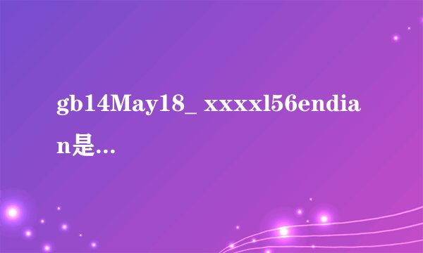 gb14May18_ xxxxl56endian是什么意思？