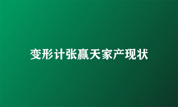 变形计张赢天家产现状