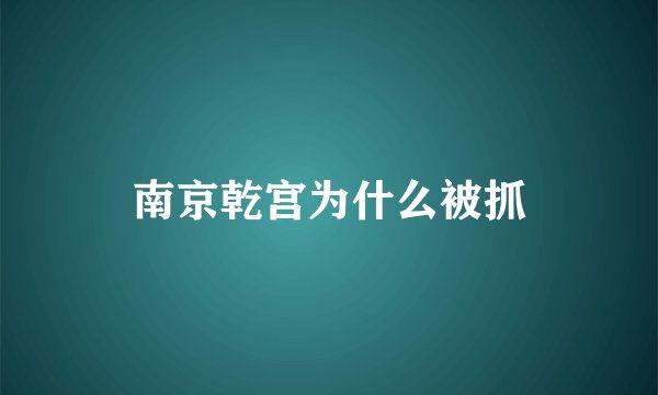 南京乾宫为什么被抓