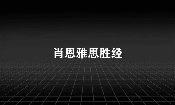 肖恩雅思胜经