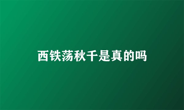 西铁荡秋千是真的吗