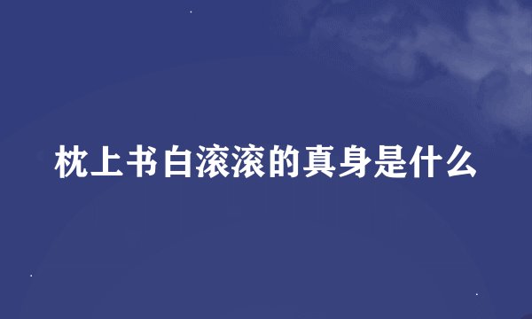 枕上书白滚滚的真身是什么