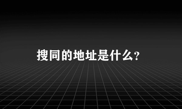 搜同的地址是什么？