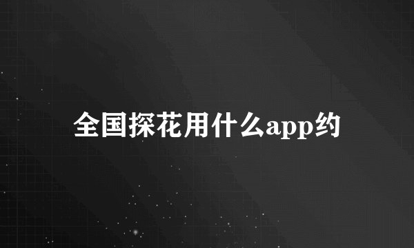 全国探花用什么app约