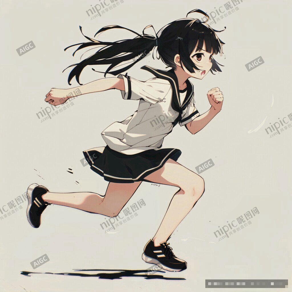 女孩子跑步比赛的动漫