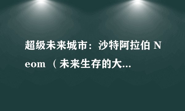 超级未来城市：沙特阿拉伯 Neom （未来生存的大基建！）