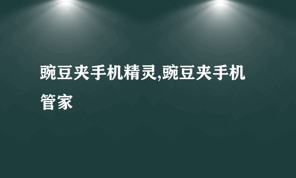 豌豆夹手机精灵,豌豆夹手机管家