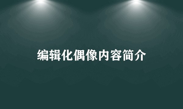 编辑化偶像内容简介