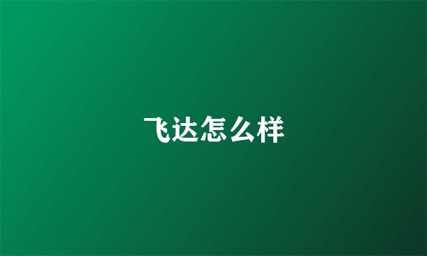 飞达怎么样