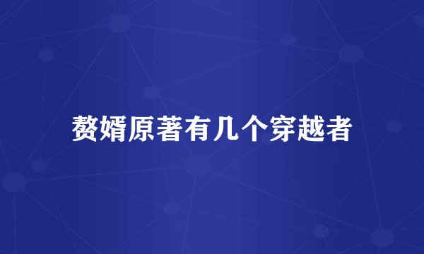 赘婿原著有几个穿越者
