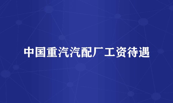 中国重汽汽配厂工资待遇