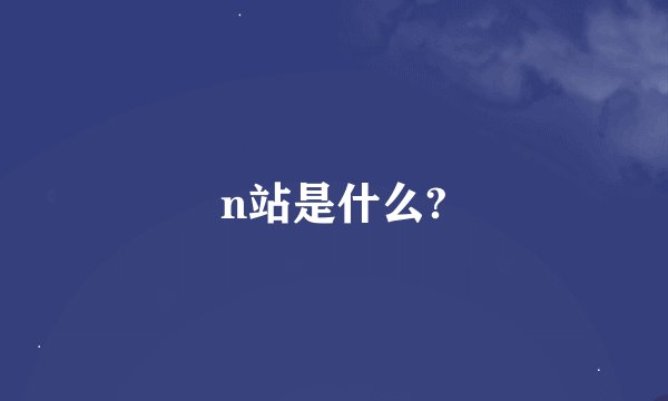 n站是什么?