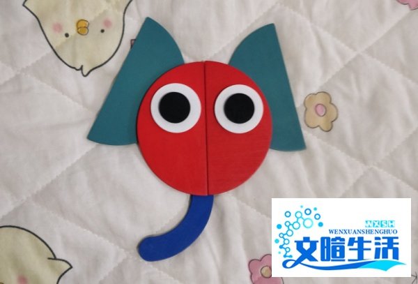 用几何形状积木怎么拼大象呢？