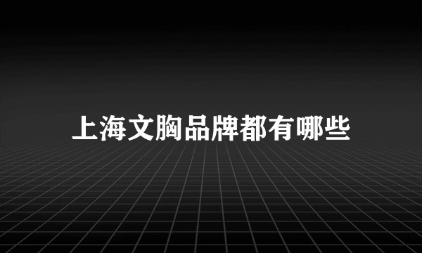 上海文胸品牌都有哪些