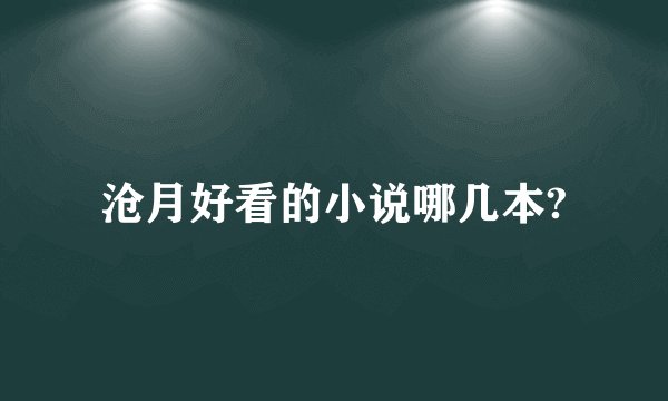 沧月好看的小说哪几本?