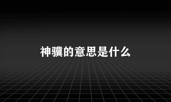 神骥的意思是什么