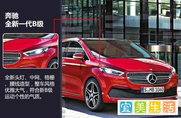 奔驰推全新一代B级 外观大改/将在华国产