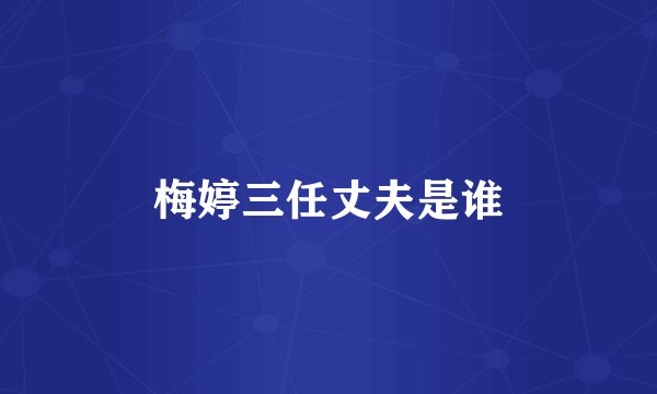 梅婷三任丈夫是谁