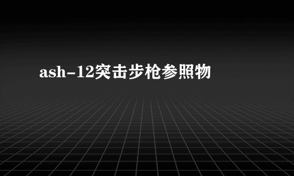 ash-12突击步枪参照物
