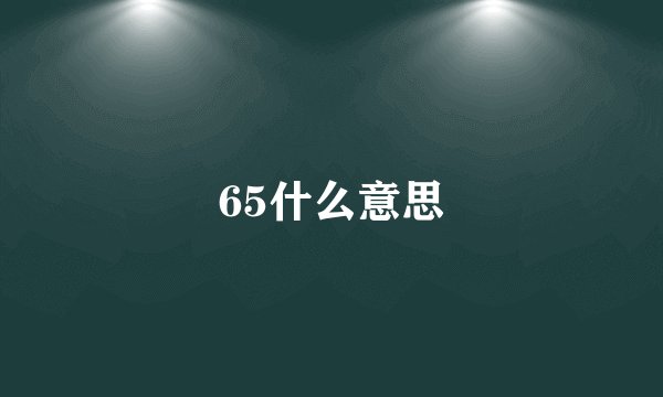 65什么意思