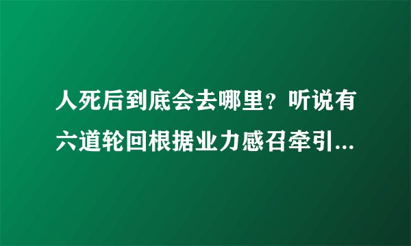 人死后到底会去哪里？听说有六道轮回根据业力感召牵引你去哪里？