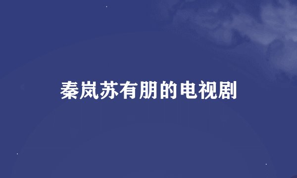 秦岚苏有朋的电视剧