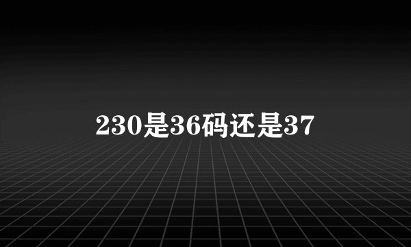 230是36码还是37