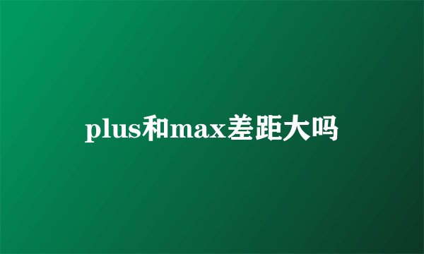 plus和max差距大吗