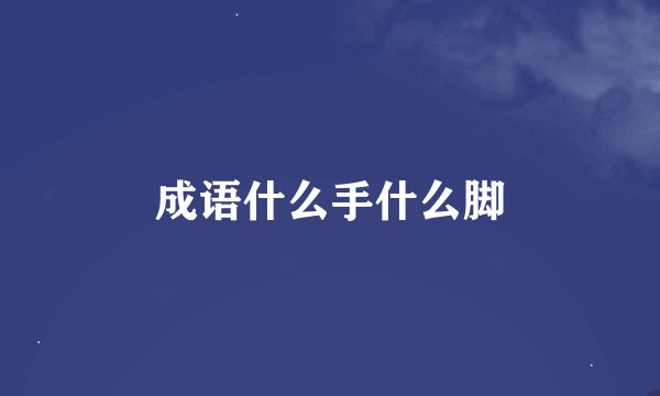 成语什么手什么脚
