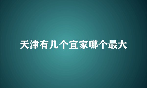 天津有几个宜家哪个最大