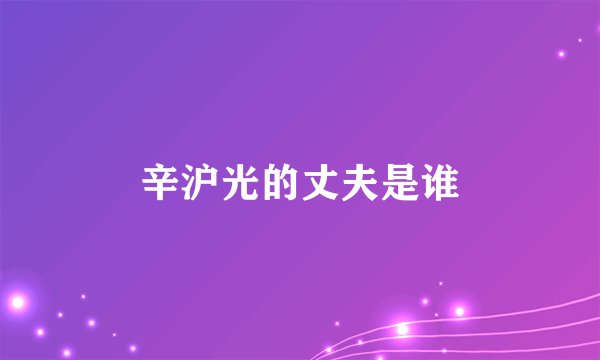 辛沪光的丈夫是谁
