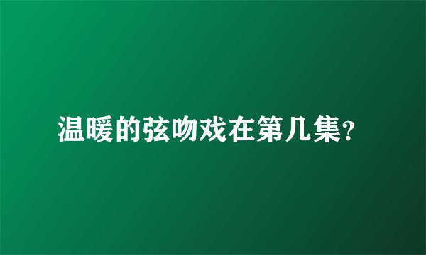 温暖的弦吻戏在第几集？