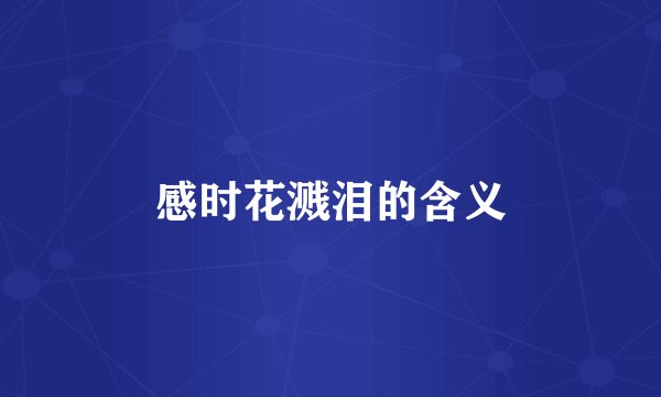 感时花溅泪的含义