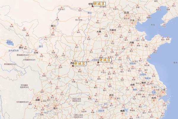 新城区、老城区、古城区