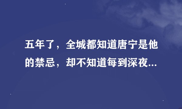 五年了，全城都知道唐宁是他的禁忌，却不知道每到深夜，他想到发疯！什么意思？