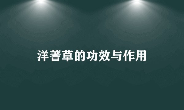 洋蓍草的功效与作用