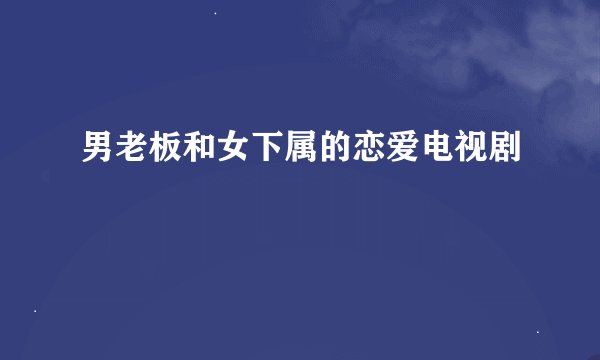男老板和女下属的恋爱电视剧