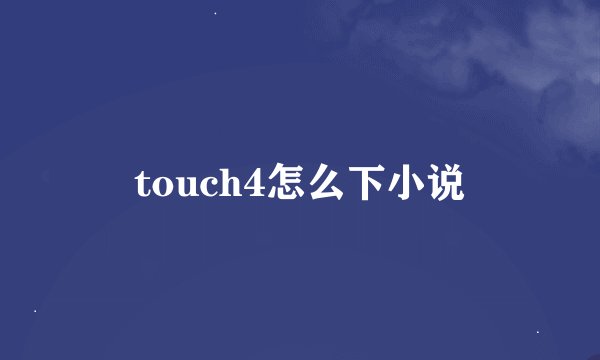 touch4怎么下小说